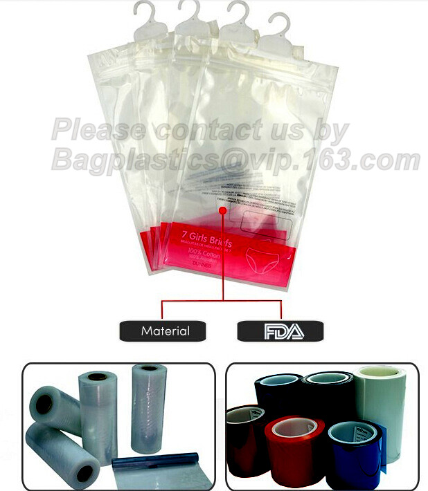 hook plastic pvc slider bag zipper slider bags slider Ziplockk bag for