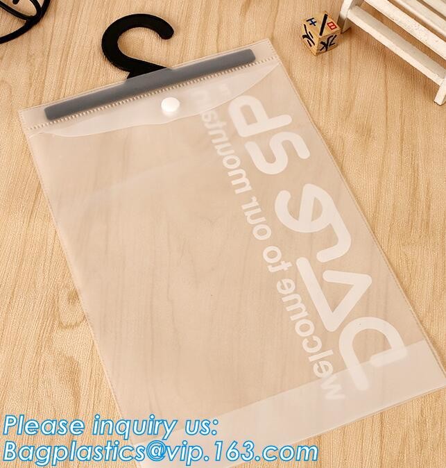 hook plastic pvc slider bag zipper slider bags slider Ziplockk bag for