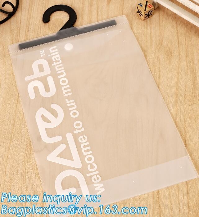 hook plastic pvc slider bag zipper slider bags slider Ziplockk bag for