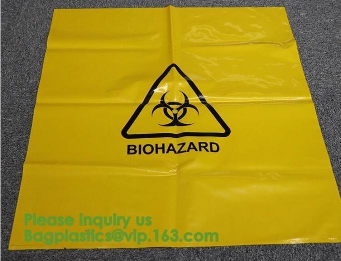 Yellow Bags Danger Biological Hazard,Biological Hazard Clipseal Bag