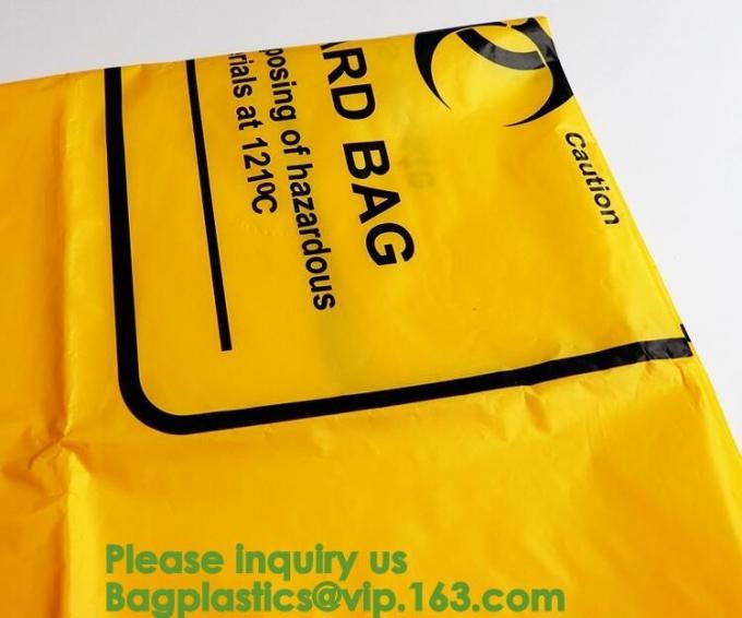 Yellow Bags Danger Biological Hazard,Biological Hazard Clipseal Bag
