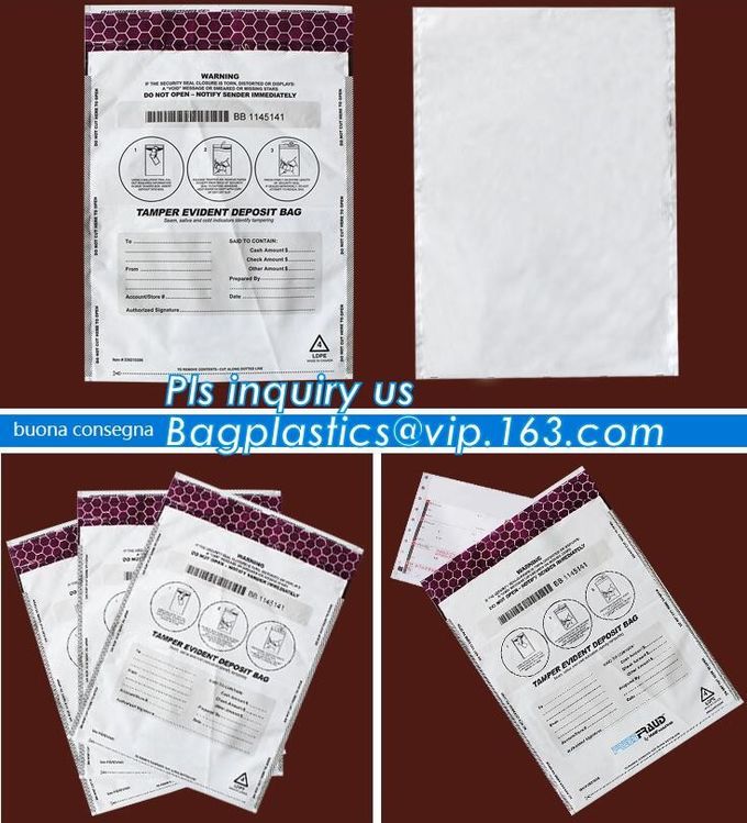 Plastic Bank Deposit Bags Plastic Security/Deposit Bags, Coin Hopper