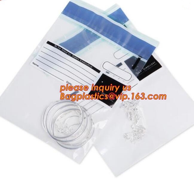 Bank Security Cash Bags/Coin Deposit Bags, Custom Large Clear Heavy Duty Plastic Security Coin