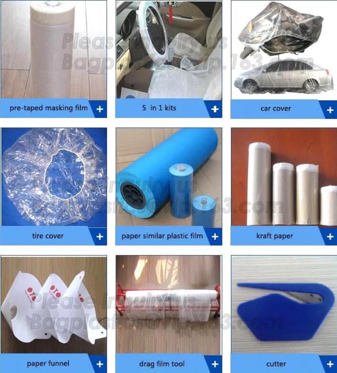 Tape plastic auto paint masking protection film for cars,painting