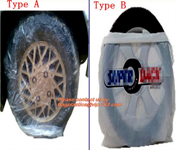 Heavy Duty Wheel Masker Tire Storage Bag , Disposable Tyre Bag On Roll