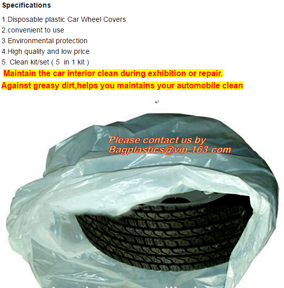 Heavy Duty Wheel Masker Tire Storage Bag , Disposable Tyre Bag On Roll
