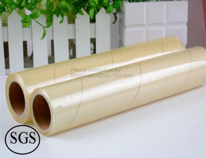 Keep Fresh PE food wrap plastic Cling film wrap jumbo roll, LLDPE power