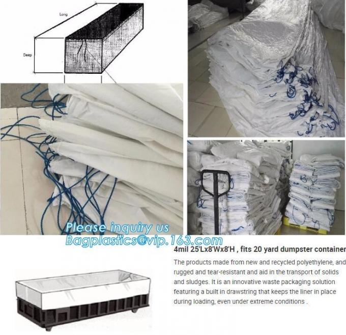8Mil Open Top Drawstring Dumpster Container Liners,dumpster containe